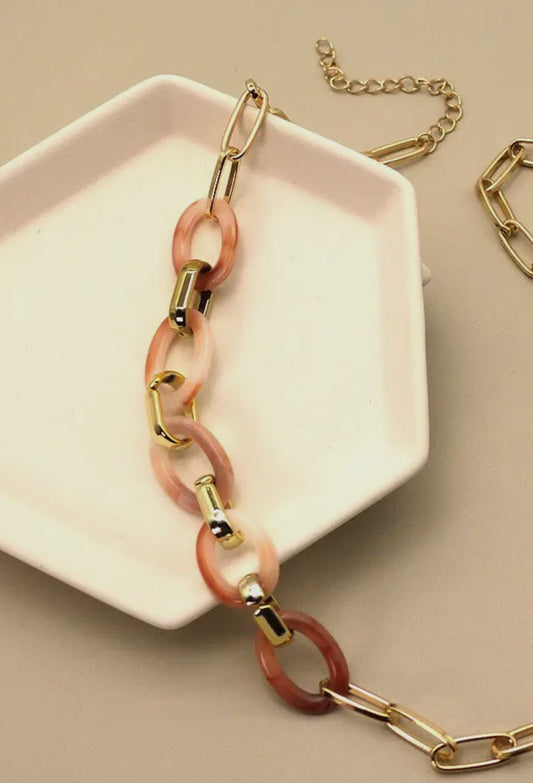Mixed Acrylic Oval Link