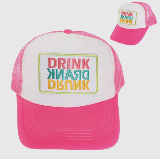 Drink, Drank, Drunk Patch Hat