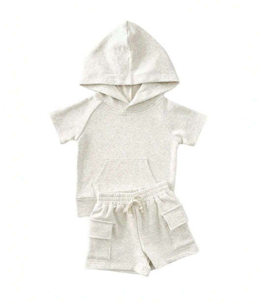 Terry Cargo Short Set | Oatmeal
